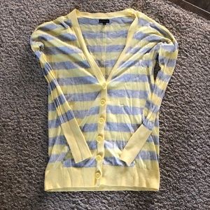 Express Yellow and Gray Striped Cardigan. Size S